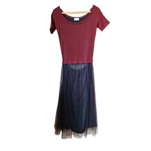 Red Valentino Point d'Esprit Lurex Knit Polka Dot Stripe Dress Women Size Medium - Picture 2 of 15